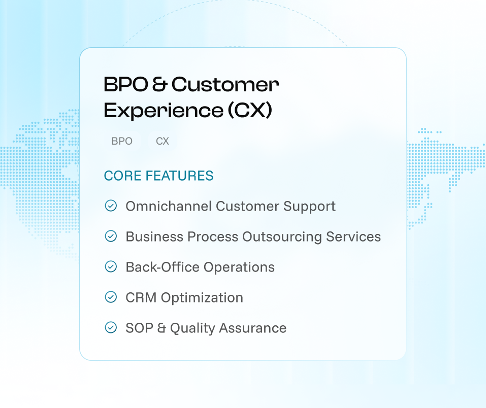 Customer Experience & Back Office