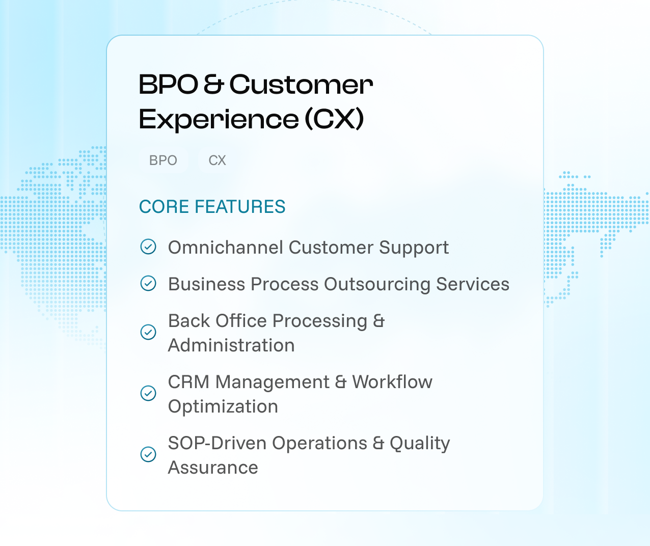 Customer Experience & Back Office 