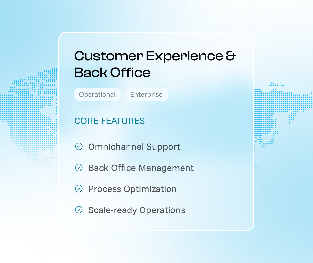 Customer Experience & Back Office 